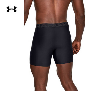 Under Armour 安德玛官方 UA男子Boxerjock 6英寸内裤—2条装-1327415 黑色001 XL