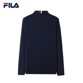 FILA （斐乐）官方 男子POLO衫 2019春季新款高端舒适高尔夫POLO衫男 典雅蓝-NV 170/92A/M