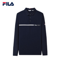 FILA （斐乐）官方 男子POLO衫 2019春季新款高端舒适高尔夫POLO衫男 典雅蓝-NV 170/92A/M