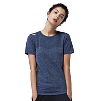 Kappa卡帕 女款运动短袖休闲T恤夏季半袖|K0722TD10D 花灰深蓝色-072 L