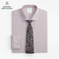 Brooks Brothers/布克兄弟男士秋新品修身免烫正装衬衫1000069138 B115-无花果色 14/H/2