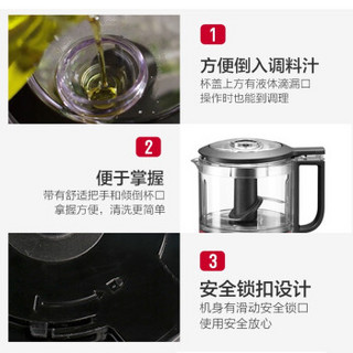 kitchenaid3516电动食物切碎绞肉机打辣椒馅碎菜蒜泥搅肉料理机 星光银