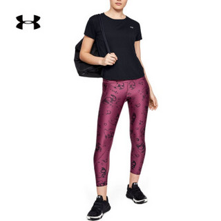 Under Armour 安德玛官方 UA女子 Mesh运动短袖T恤-1348469 黑色001 XS