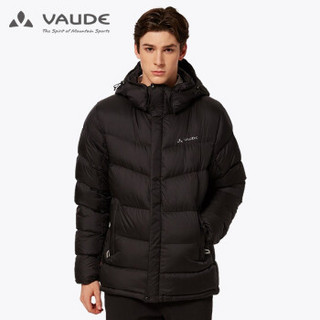 巍德（VAUDE）羽绒服男户外运动加厚时尚鹅绒外套700蓬抗寒保暖轻便外套 德国品质 黑色 XL