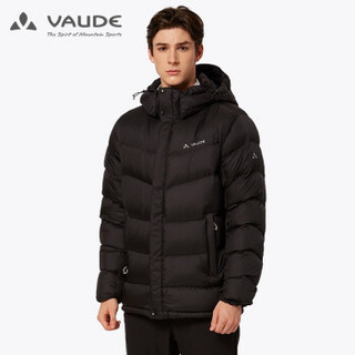 巍德（VAUDE）羽绒服男户外运动加厚时尚鹅绒外套700蓬抗寒保暖轻便外套 德国品质 黑色 XL