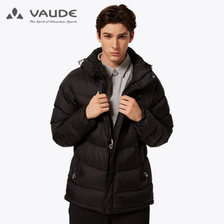 巍德（VAUDE）羽绒服男户外运动加厚时尚鹅绒外套700蓬抗寒保暖轻便外套 德国品质 黑色 XL