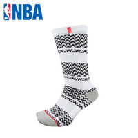 NBA 男士半毛圈高邦袜 透气吸汗 袜子 WLTJS175 白色 25-27cm