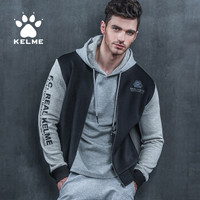 KELME卡尔美冬季运动外套男休闲棒球服开衫夹克外套3671022 军绿色 L/175