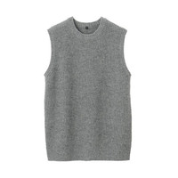 无印良品 無印良品 MUJI 男式 美利奴羊毛华夫格编织 背心 灰色 XL