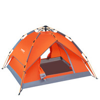 THE FIRST OUTDOOR 户外露营帐篷3-4人套装 野外自动速开防雨防蚊虫帐篷 橙色 均码