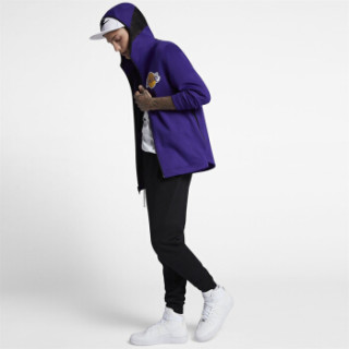 商品nba 湖人队球员版 niketherma flex连帽拉链外套球队同款出场服男