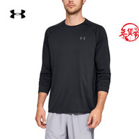 安德玛官方 UA Tech 男子 运动长袖T恤 Under Armour-1328496 黑色001 M