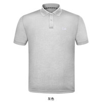 DAIWA达亿瓦 2019新款男士半袖T恤 DCN-5519E 户外立领钓鱼服 男款 夏季垂钓服速干 灰色 M