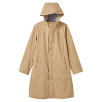 无印良品 無印良品 MUJI 女式 使用不易沾水布带 风帽大衣 米色 XL
