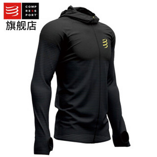 COMPRESSPORTBlack黑 2019 3D保暖 无缝拉链帽衫跑步马拉松运动外套 黑色纪念版无缝拉链帽衫 M(胸围94-102cm)