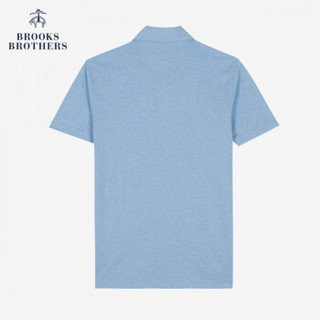 Brooks Brothers/布克兄弟男士棉质简约短袖Polo衫1000044944 B465-蓝色 XL