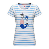 乐卡克法国公鸡家庭亲子装女装圆领短袖T恤CB-0165171 淡蓝/LBU XL