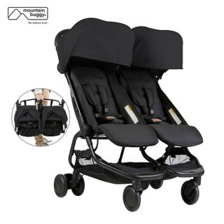 mountain buggy nano duo 可折叠轻便双胞胎推车 黑色