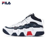 FILA 斐乐官方 W系列男篮球文化鞋 Barricade 标准白/传奇蓝-WV 40.5