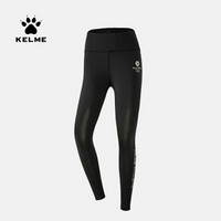 KELME/卡尔美 夏季新款跑步运动显瘦九分裤提臀紧身健身裤女中腰瑜伽长裤36922019 黑色 XL/170