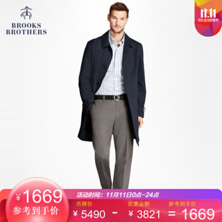 Brooks Brothers/布克兄弟男士19秋冬中长款大衣外套休闲通勤商务 4004-藏青色 XL