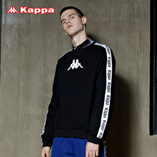 Kappa卡帕 串标男款运动卫衣套头衫休闲圆领长袖外套|K0852WT62D 黑色-990 XL