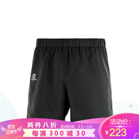 萨洛蒙（Salomon）男款户外跑步短裤 AGILE 5'' SHORT M 黑色401201 L
