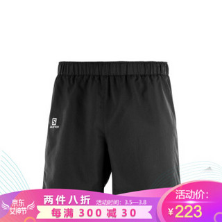 萨洛蒙（Salomon）男款户外跑步短裤AGILE 5 SHORT M 黑色401201 L【报价价格评测怎么样】 -什么值得买