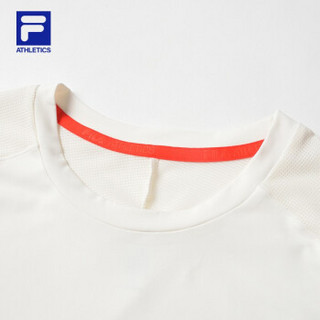 FILA ATHLETICS 斐乐 男子针织短袖衫  2019秋季新款短袖T 亮白-WT 185/104A/XXL