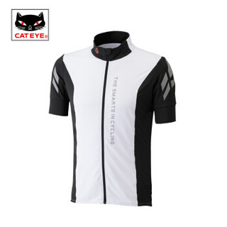 猫眼（CATEYE） 夏季骑行服短袖白色上衣车衣男女速干透气运动服自行车装备 白色 M