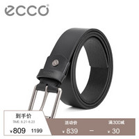 ECCO爱步男士皮带针扣腰带 凯德系列9105238 黑色 100cm