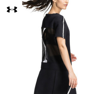 Under Armour 安德玛官方 UA女子夏季LAYERING运动短袖圆领T恤 -1332506 黑色001 XL