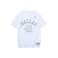 NBA-Mitchell&Ness 独行侠队诺维茨基 白色圆领运动短袖T恤 图片色 M