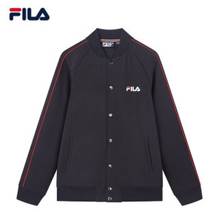 FILA 斐乐官方 男子针织外套 2019秋季新款立领LOGO针织上衣 传奇蓝-NV 185/104A/XXL