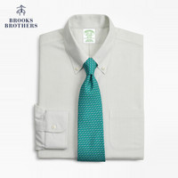 Brooks Brothers/布克兄弟男士修身版牛津纺正装衬衫1000063872 B115-浅绿条纹 14/H/3