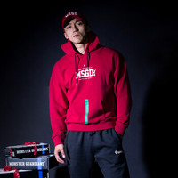 MSGD 休闲卫衣 情侣运动连帽长袖上衣宽松保暖潮流帽衫上衣 Christmas Red 圣诞红 XL(2018圣诞限定臻礼)