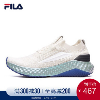 FILA 斐乐官方 女袜套跑鞋 幻彩2019 Heritage-FHT系列 微白-SG 35.5