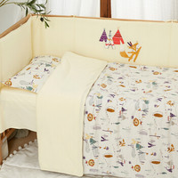 棉花堂婴儿童床上用品套件全纯棉幼儿园宝宝床单被套枕针织三件套 神秘部落 150*120cm