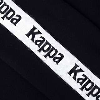 Kappa卡帕 串标情侣男女款运动卫衣休闲长袖开衫外套|K0852WK56D 男款 黑色-990 L