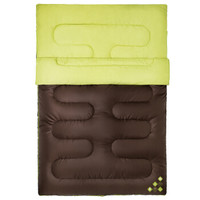 Highrock天石春夏户外棉睡袋成人单人可拼接双人信封带帽情侣野营郊游露营旅行隔脏睡袋 双人棉睡袋