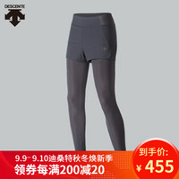 DESCENTE迪桑特女裤 WOMENS LINE 女子针织紧身长裤 D7322PKL81 炭灰色 M(165/66A)