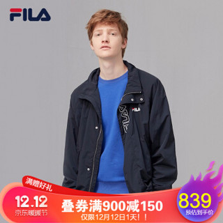 FILA 斐乐官方 黄景瑜同款 男子外套  2019秋季新款休闲男上衣 传奇蓝-NV 185/104A/XXL