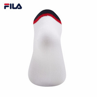 FILA 斐乐官方旗舰店 男子低腰袜 2019冬季新款休闲棉袜透气男袜 标准白-WT XS