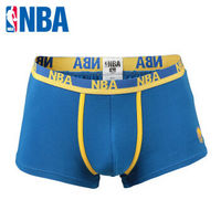 NBA 骑士勇士湖人球队款 运动内裤 男士棉短裤 平角裤 单条装 WLTJS156 勇士队 XL