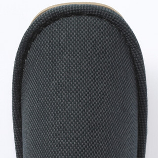 MUJI 棉方平组织EVA鞋底 左右通用拖鞋 炭灰色 L 26cm（2.0）