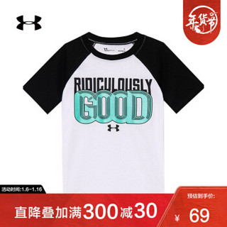 Under Armour 安德玛官方 UA男小童 Ridiculously 运动T恤-1347621 白色100 7