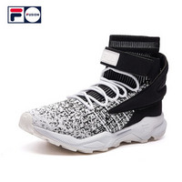 FILA 斐乐官方 男袜套休闲鞋2019FUSION系列 黑色/白色-BW 41