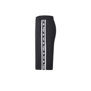 Kappa卡帕 男款串标运动短裤休闲短裤五分裤 |K0912DY18D 黑色-990 XL