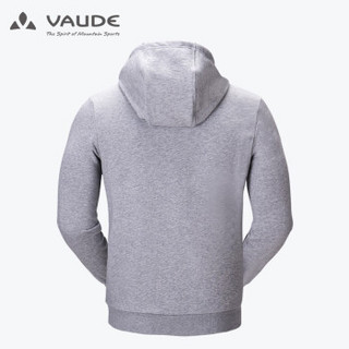 巍德(VAUDE)2019春季新款卫衣男连帽 纯棉宽松套头纯色男士卫衣 花灰 L