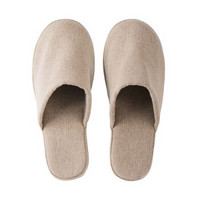 MUJI 棉平织 厚底拖鞋 米色 M·240mm（2.0）